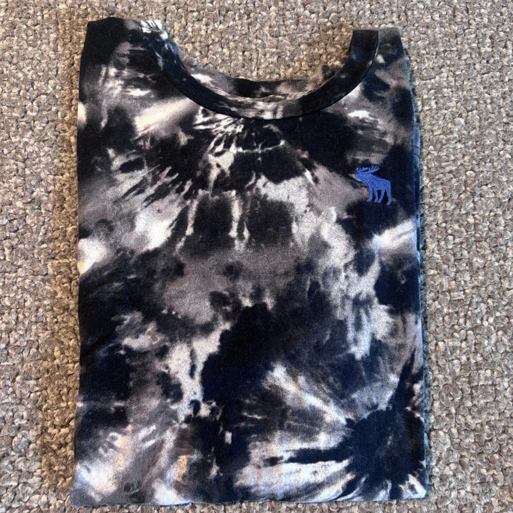 Abercrombie Kids Gray Tie-Dye Top